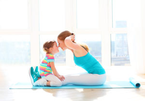 yoga with mom and child, new year's resolutions for children